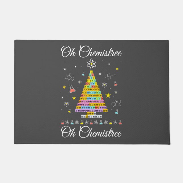 Oh Chemistree Colorful Periodic Table Elements Che Doormat (Front)