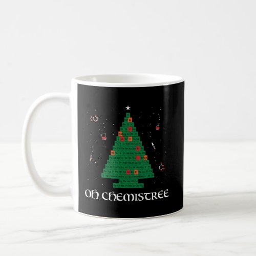 Oh Chemistree Green Periodic Table Christmas Tree Coffee Mug