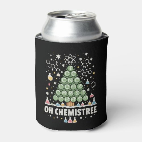 Oh Chemistree Periodic Table Chemistry Christmas Can Cooler