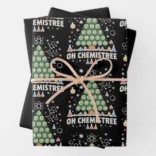 Oh Chemistree Periodic Table Chemistry Christmas Wrapping Paper Sheets