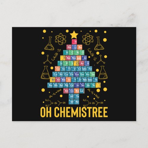 Oh Chemistree Science Christmas Tree Chemistry Postcard