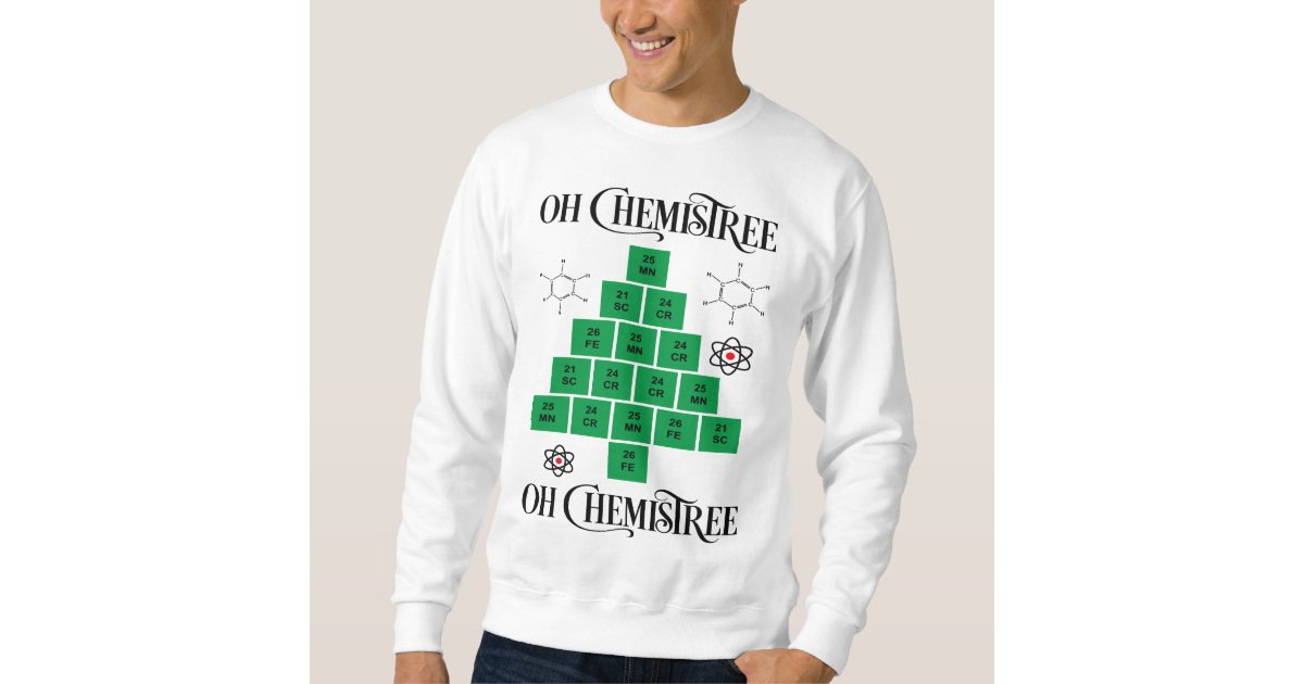 Oh Chemistry Christmas Tree Ugly Sweater Funny Pun Xmas 