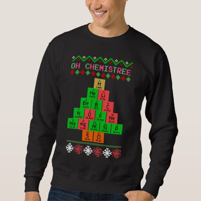 Oh Chemistree - Ugly Christmas Sweater For Chemist (Front)