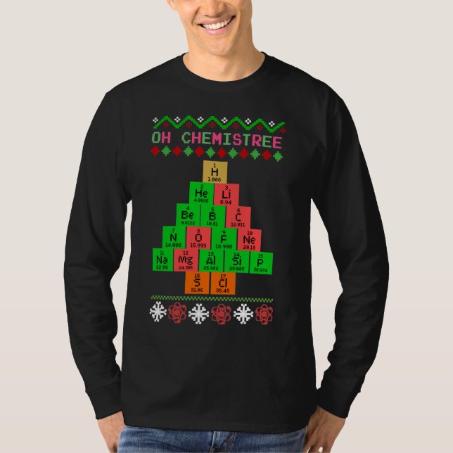 Oh Chemistree - Ugly Christmas Sweater For Chemist (Front)
