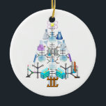 Oh Chemistry, Oh Chemist Tree Ceramic Ornament<br><div class="desc">A special ceramic ornament to decorate your Christmas tree, a lovely keepsake for years to come. This ornament is available in several shapes and sizes. The lovely design covers both sides, you can opt to remove it from one side to make room for your personal text message. Click the CUSTOMIZE...</div>
