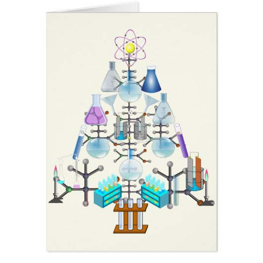 Oh Chemistry, Oh Chemist Tree Christmas Cards (Front)