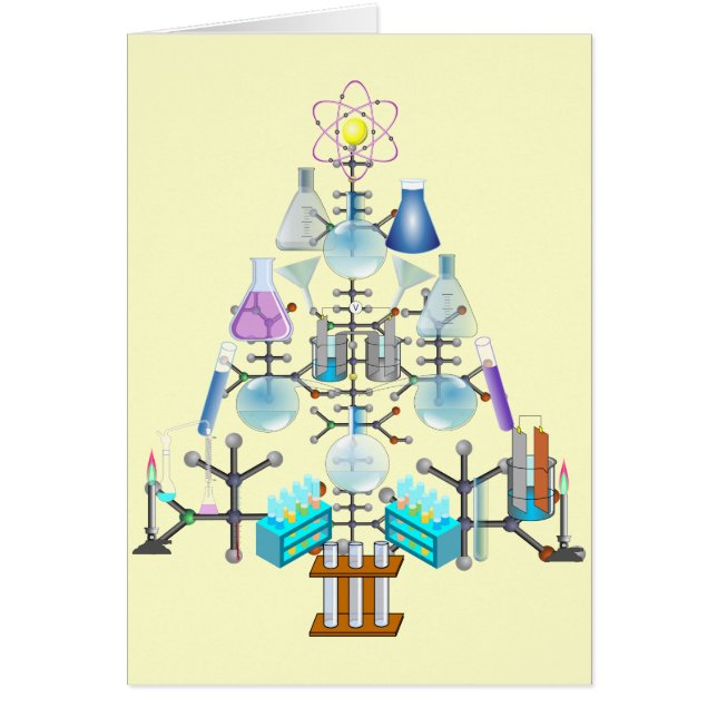 Oh Chemistry, Oh Chemist Tree Christmas Cards (Front)