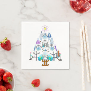 Oh Chemistry, Oh Chemist Tree Christmas Napkins