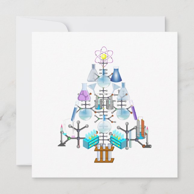 Oh Chemistry, Oh Chemist Tree Invitation (Front)