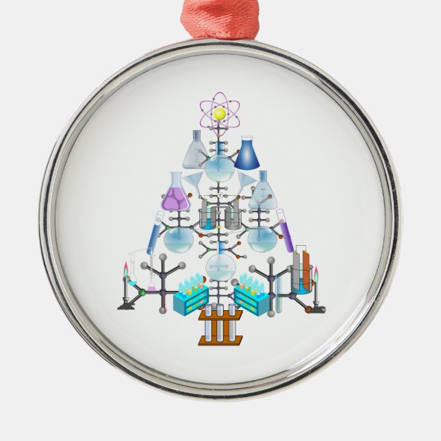 Oh Chemistry, Oh Chemist Tree Metal Ornament (Front)