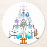 Oh Chemistry, Oh Chemist Tree Round Paper Coaster at Zazzle