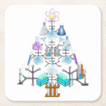 Oh Chemistry, Oh Chemist Tree Square Paper Coaster at Zazzle