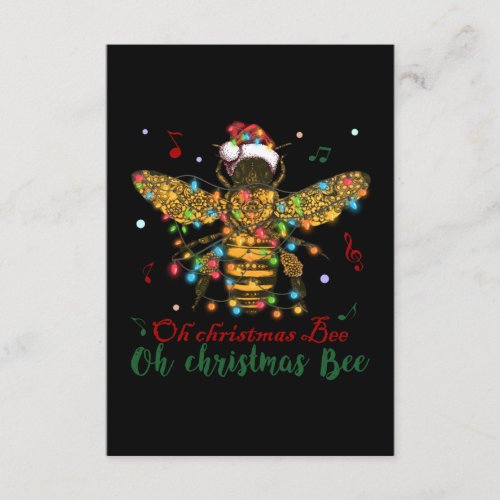 Oh Christmas Bee  Oh Christmas Bee Enclosure Card