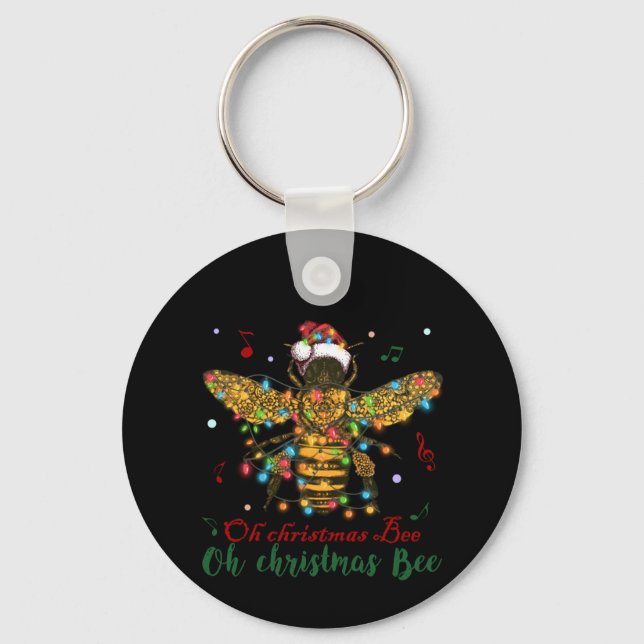 Oh Christmas Bee | Oh Christmas Bee Keychain (Front)