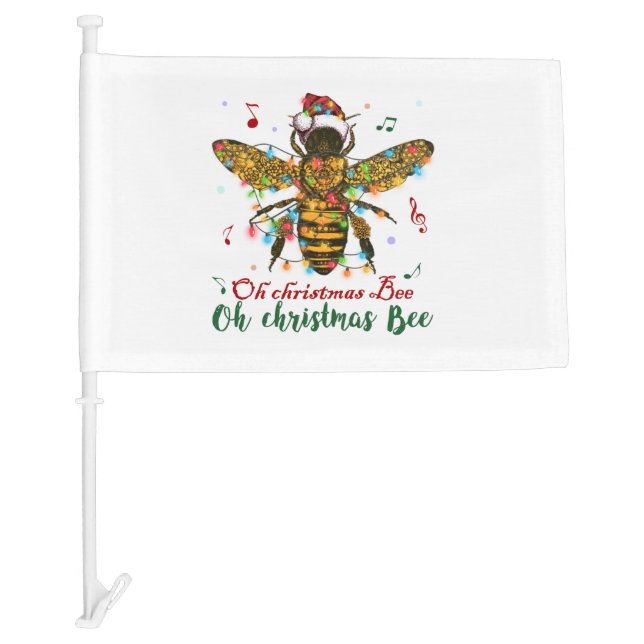 Oh Christmas Bee Oh Christmas Bee Light Car Flag (Front)