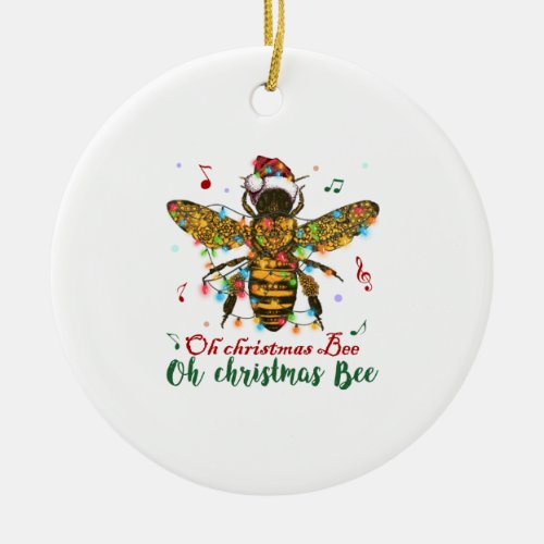 Oh Christmas Bee Oh Christmas Bee Light Ceramic Ornament