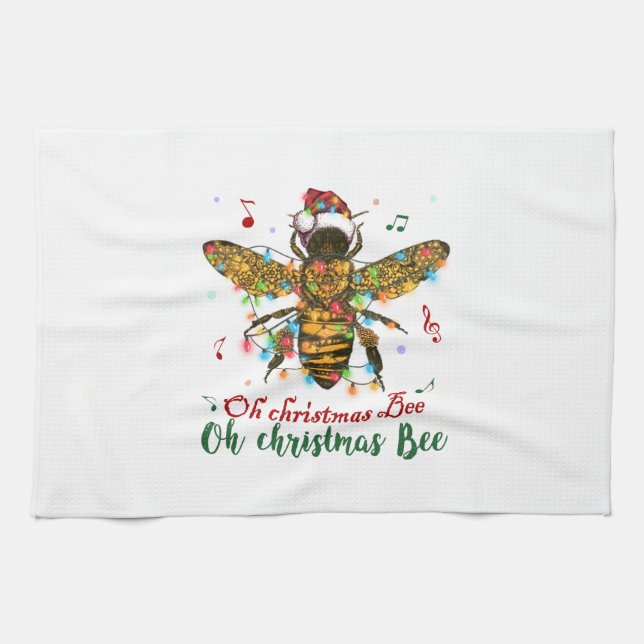 Oh Christmas Bee Oh Christmas Bee Light Kitchen Towel (Horizontal)