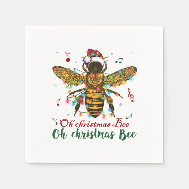Oh Christmas Bee Oh Christmas Bee Light Napkins (Front)