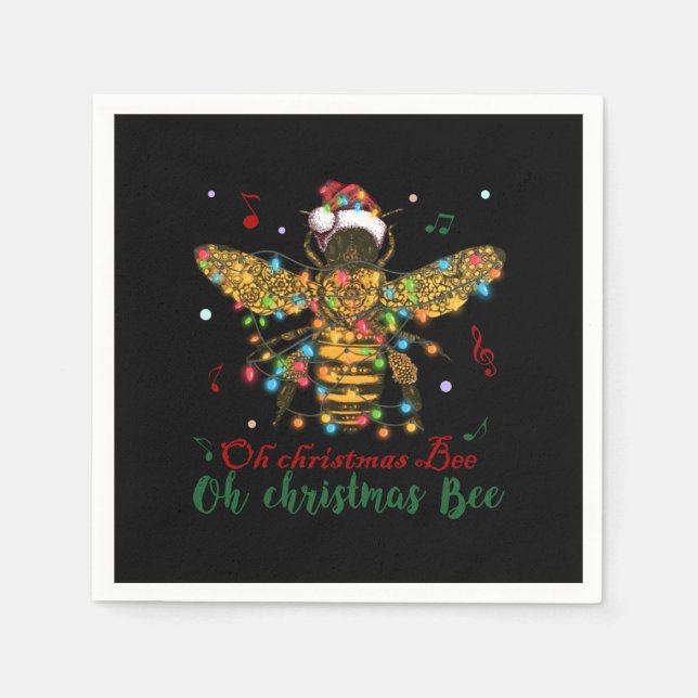 Oh Christmas Bee | Oh Christmas Bee Napkins (Front)
