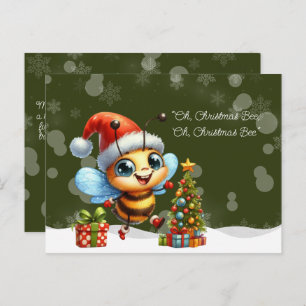"Oh, Christmas BEE, Oh, Christmas BEE" Postcard
