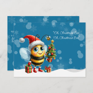 "Oh, Christmas BEE, Oh, Christmas BEE" Postcard