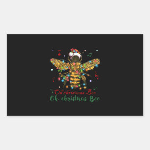 Oh Christmas Bee Oh Christmas Bee Rectangular Sticker