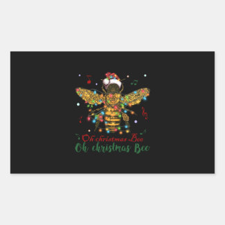 Oh Christmas Bee | Oh Christmas Bee Rectangular Sticker
