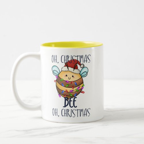 Oh Christmas BEE Oh Christmas  Two_Tone Coffee Mug