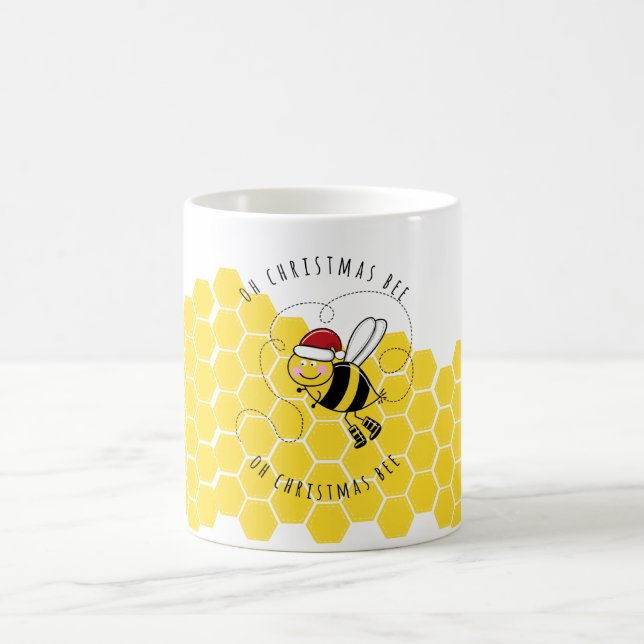 oh christmas bee tree cute funny pun card coffee mug (Center)