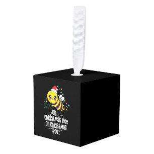 Oh Christmas Bee Xmas Family Holidays Kawaii Mom Cube Ornament