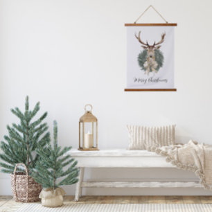 Oh Christmas Deer Hanging Tapestry