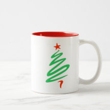 Oh Christmas Green Red Tree Mug
