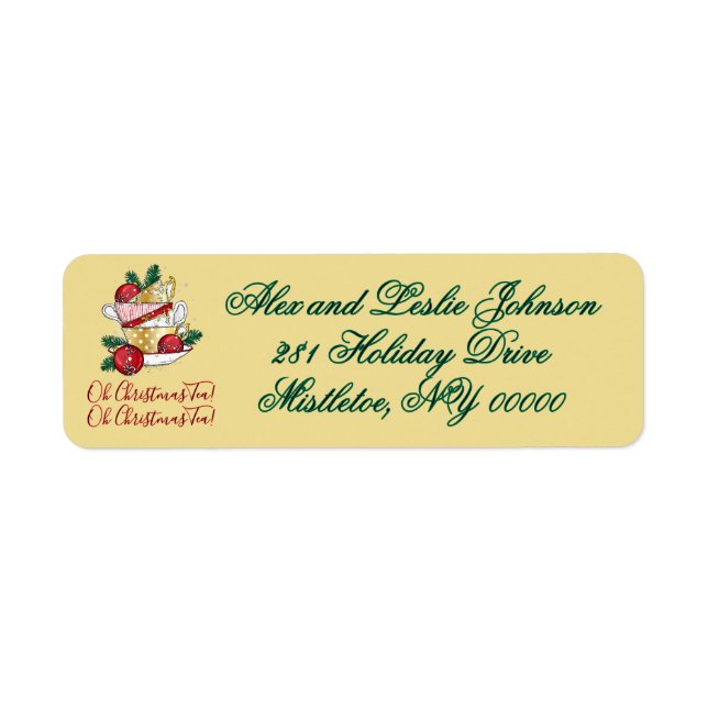 Oh Christmas Tea! Label (Front)