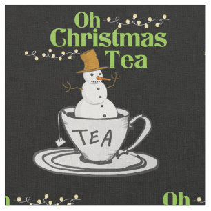 Oh Christmas Tea - Tea Lover Xmas Holiday Fabric