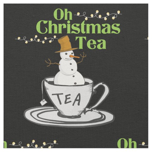 Oh Christmas Tea - Tea Lover Xmas Holiday Fabric
