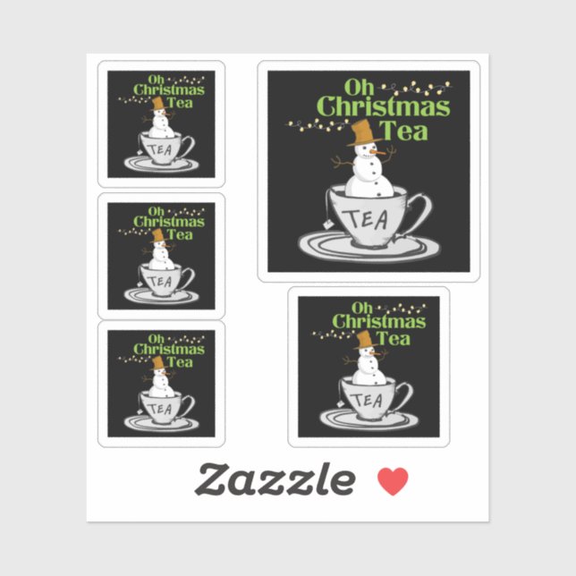 Oh Christmas Tea - Tea Lover Xmas Holiday Sticker (Sheet)