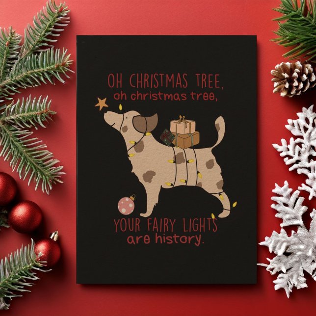Oh Christmas Tree Bark Humbug Note Card (Creator Uploaded)