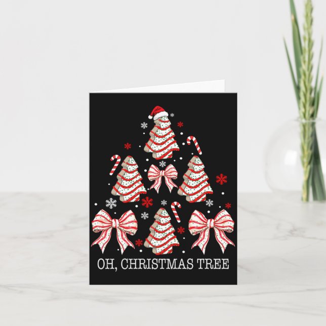Oh Christmas Tree Cakes Debbie Becky Jen Cake Love Card (Front)