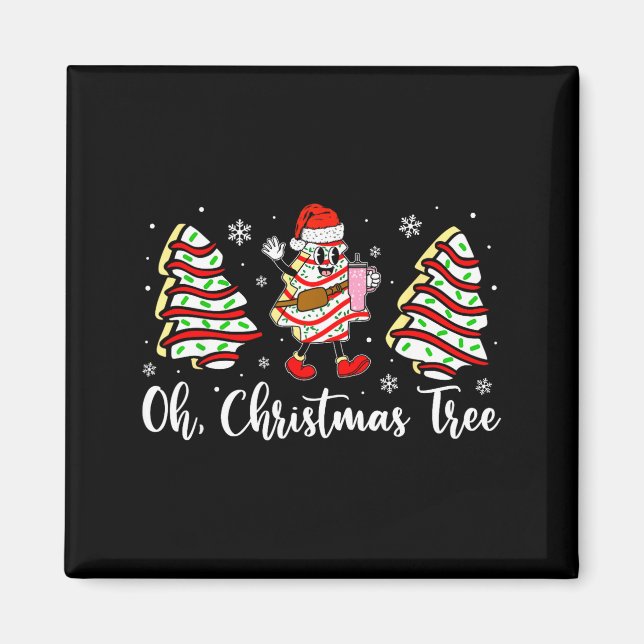 Oh Christmas Tree Cakes Debbie Becky Jen Cake Love Magnet (Front)