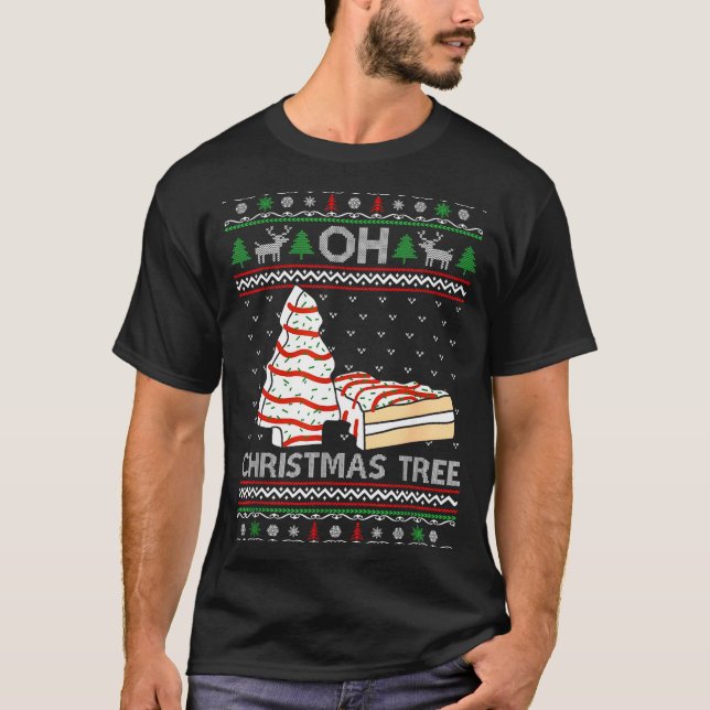 Oh Christmas Tree Cakes Debbie Becky Jen Cake Love T-Shirt (Front)