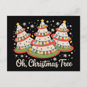 Oh Christmas Tree Cakes Lover Xmas Lights Family Holiday Postcard