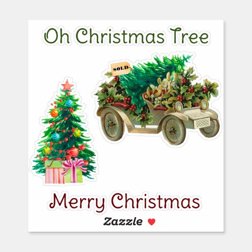 Oh Christmas Tree Custom_Cut Vinyl Stickers