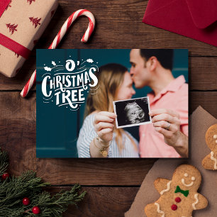 Oh Christmas Tree Expecting Baby Christmas Holiday Card