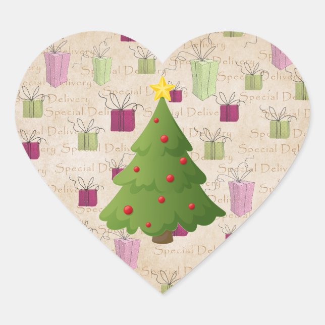 Oh Christmas tree Heart Sticker (Front)