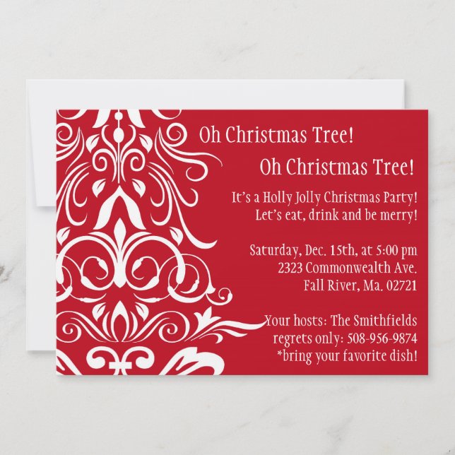 Oh Christmas Tree! Holiday Party Invitation (Front)