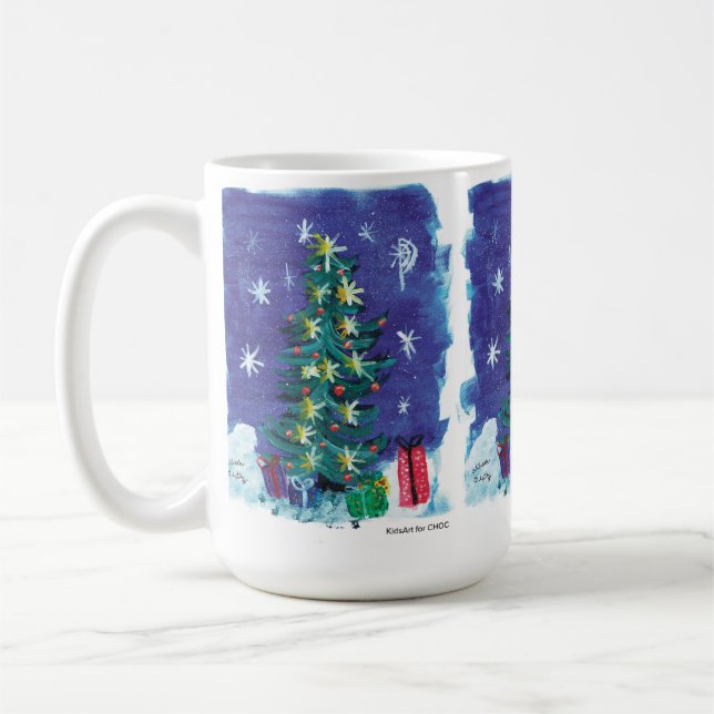 Oh Christmas Tree - Kids Art for CHOC Coffee Mug (Left)