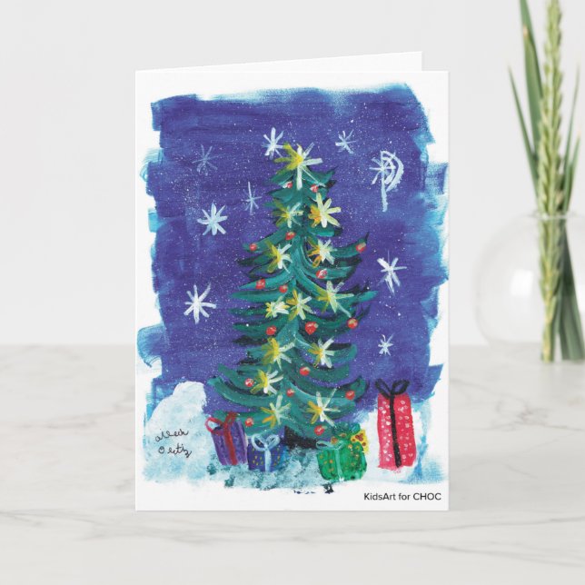 Oh Christmas Tree - Kids Art for CHOC Thank You Card (Front)