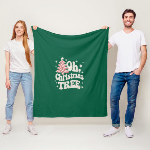 Oh Christmas Tree Light Merry Christmas Xmas  Fleece Blanket