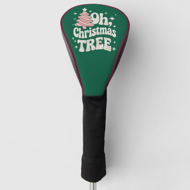 Oh Christmas Tree Light Merry Christmas Xmas  Golf Head Cover (Front)