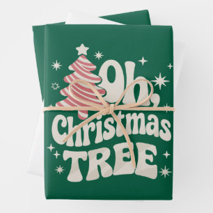 Oh Christmas Tree Light Merry Christmas Xmas Wrapping Paper Sheets